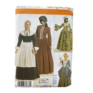 Simplicity 3723 Pattern Size 14-22 Pilgrim Puritan Pioneer Colonial West UNCUT